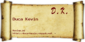 Duca Kevin névjegykártya